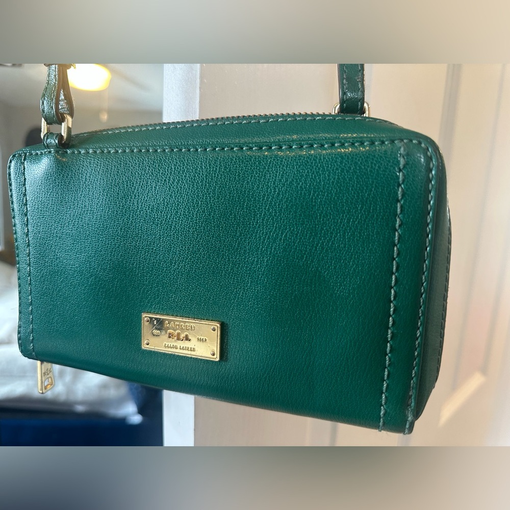Lauren Ralph Lauren Green Leather Bag